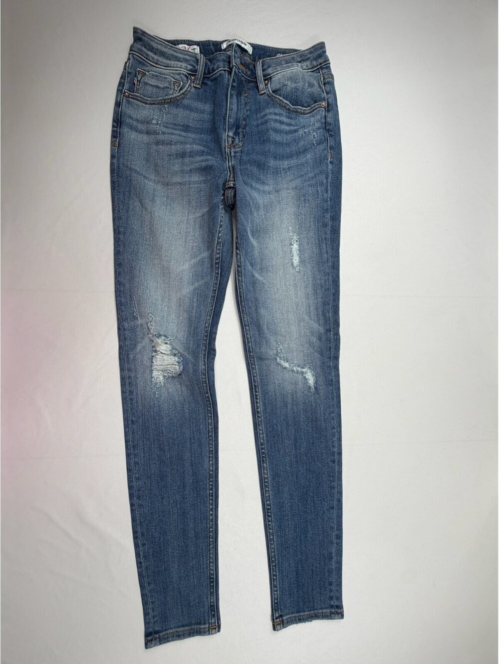 Vigoss Essential Jagger Skinny Jeans in Light Blue with Distressed Details